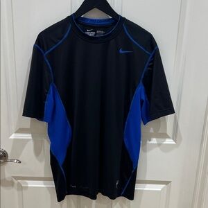 Nike Pro Combat Black and Blue Shirt